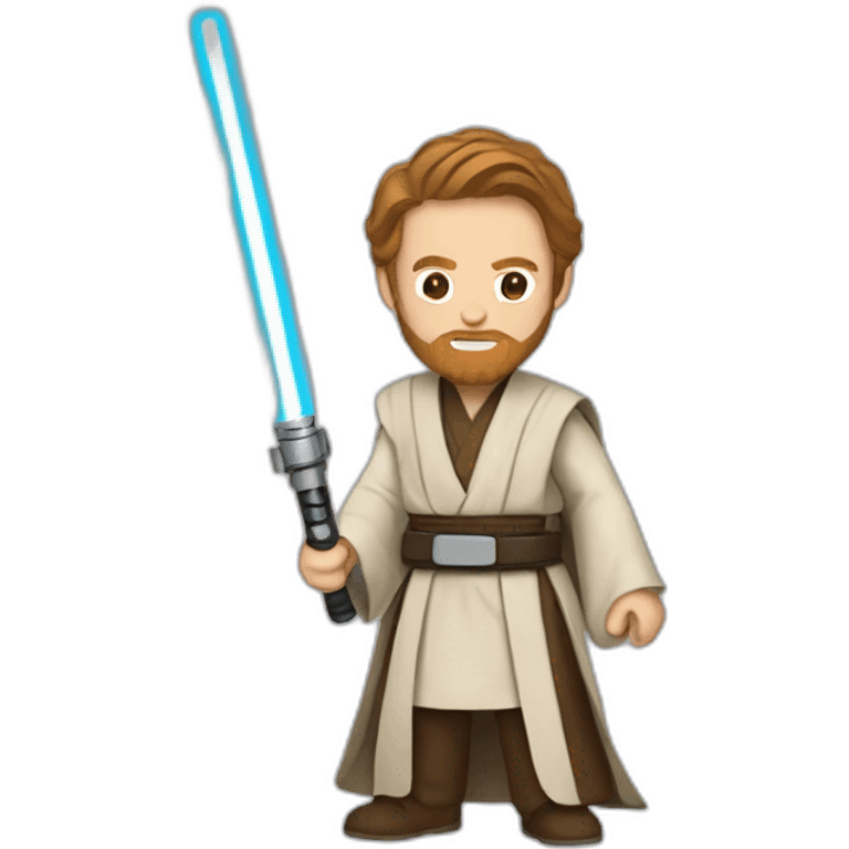 obi wan kenobi with lightsaber emoji