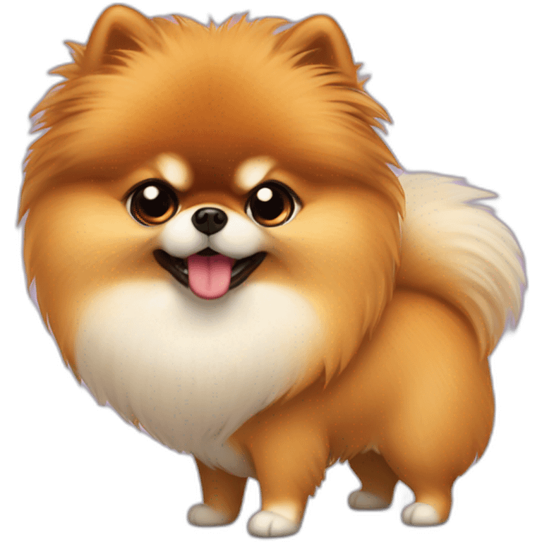  pomeranian lulu angry with head red emoji