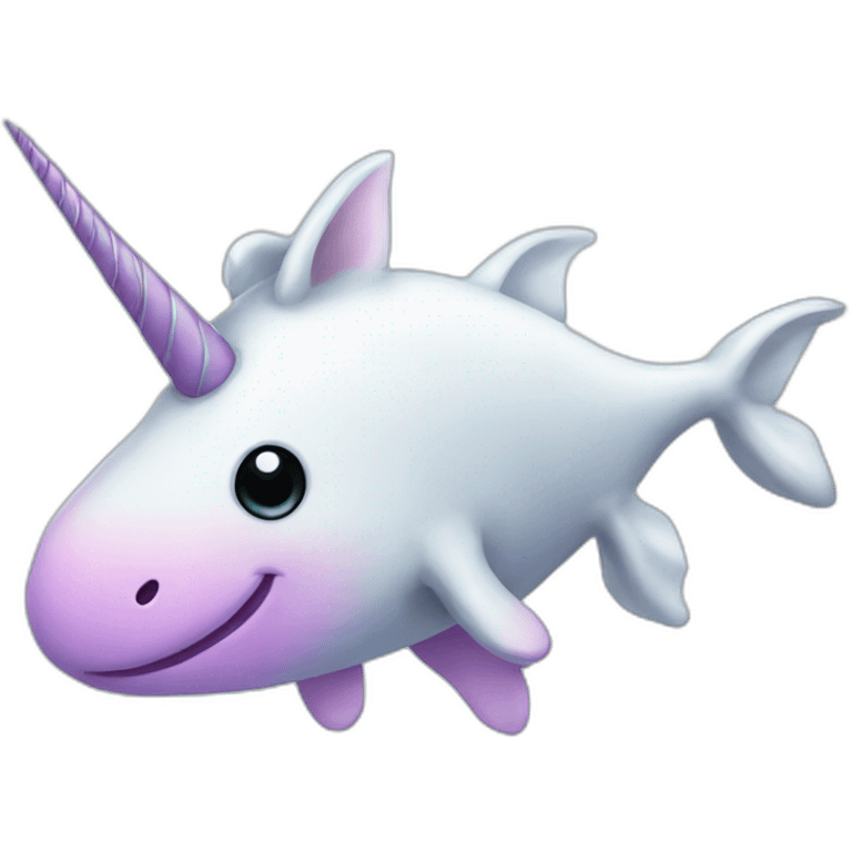 Unicorn merged with narwhal  emoji