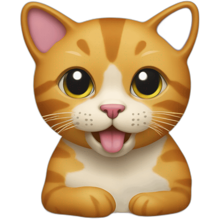 Poutine mange un chat emoji