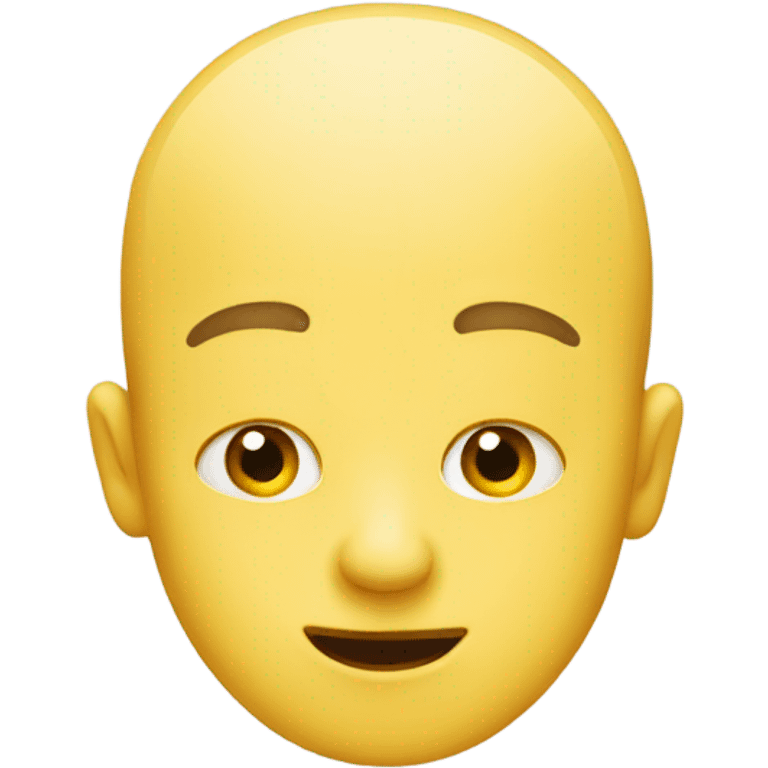 Yellow full face emoji. No hair. Only one eye is half closed. emoji