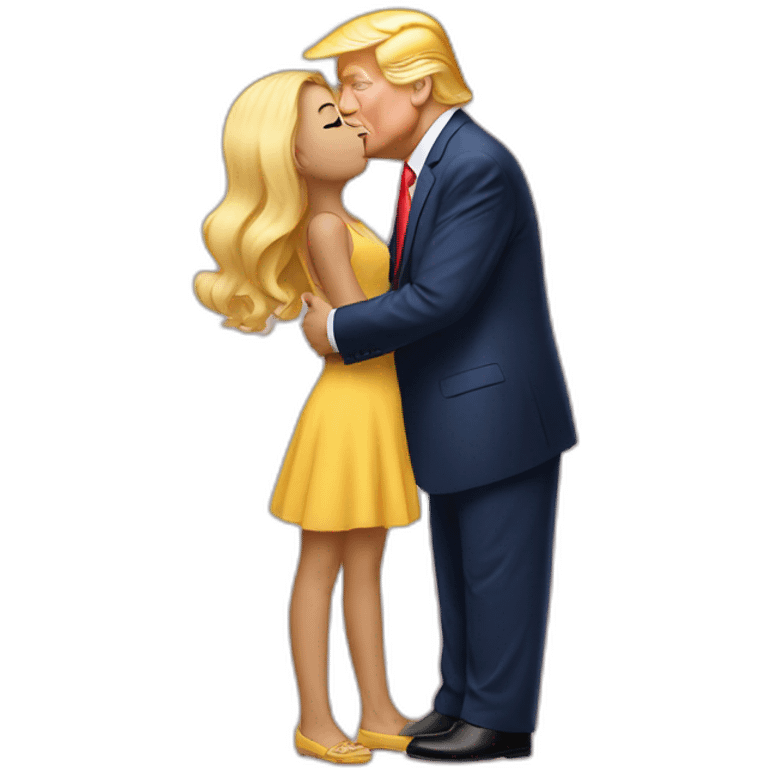 trump kissing his daughter, positivity, inclusiveness emoji