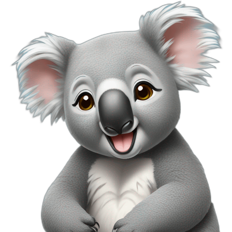 Koala qui fait un bisou emoji