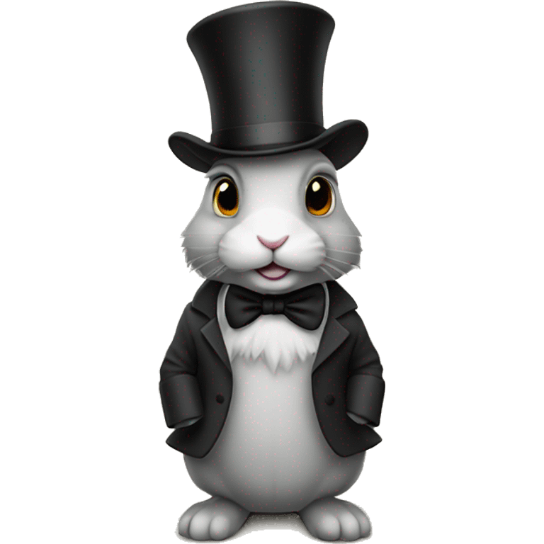 rabbit with tophat emoji