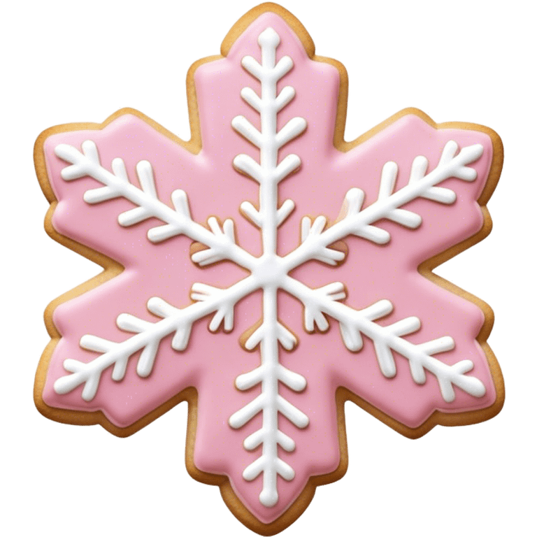 Light pink snowflake cookie emoji