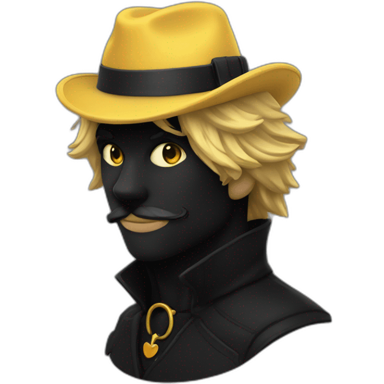 Chat noir avec des tache noir emoji