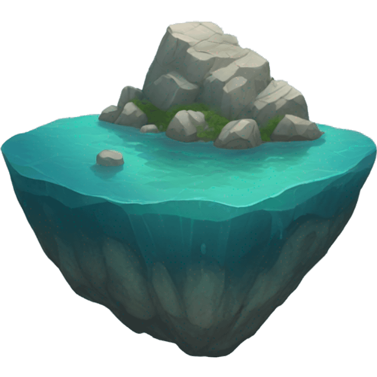 stone in the sea emoji