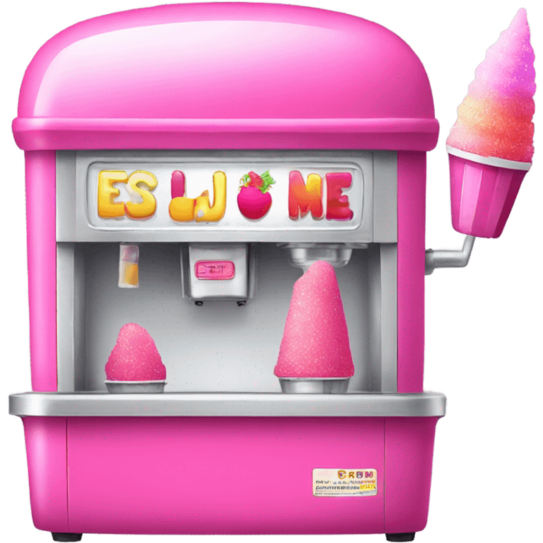 Pink snowcone machine with glitter  emoji