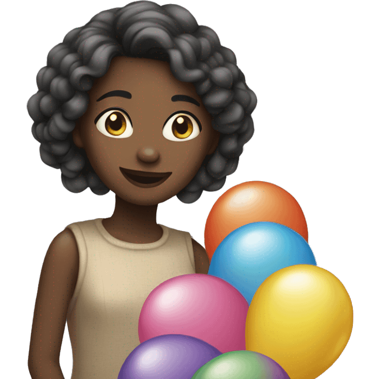 Girl with baloons emoji