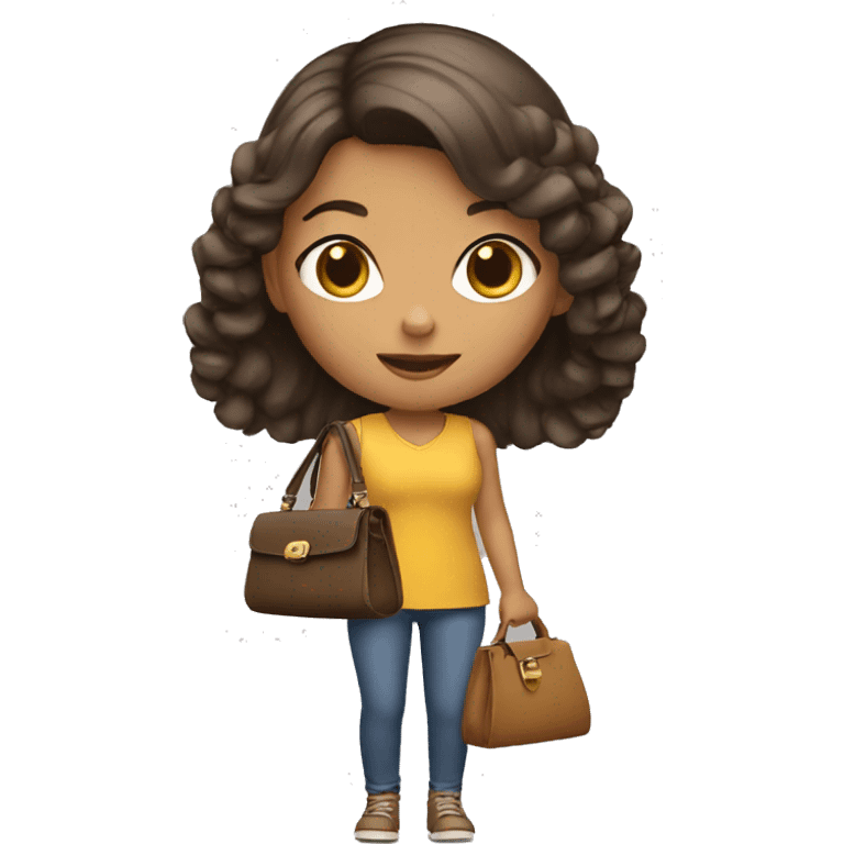 girl with purse in hand emoji