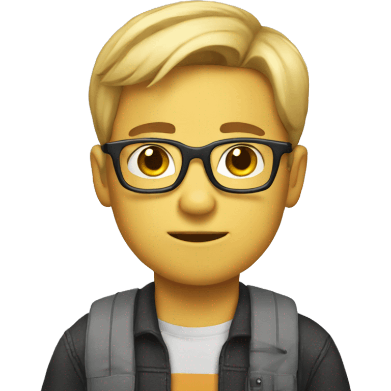 fiction nerdy boy emoji