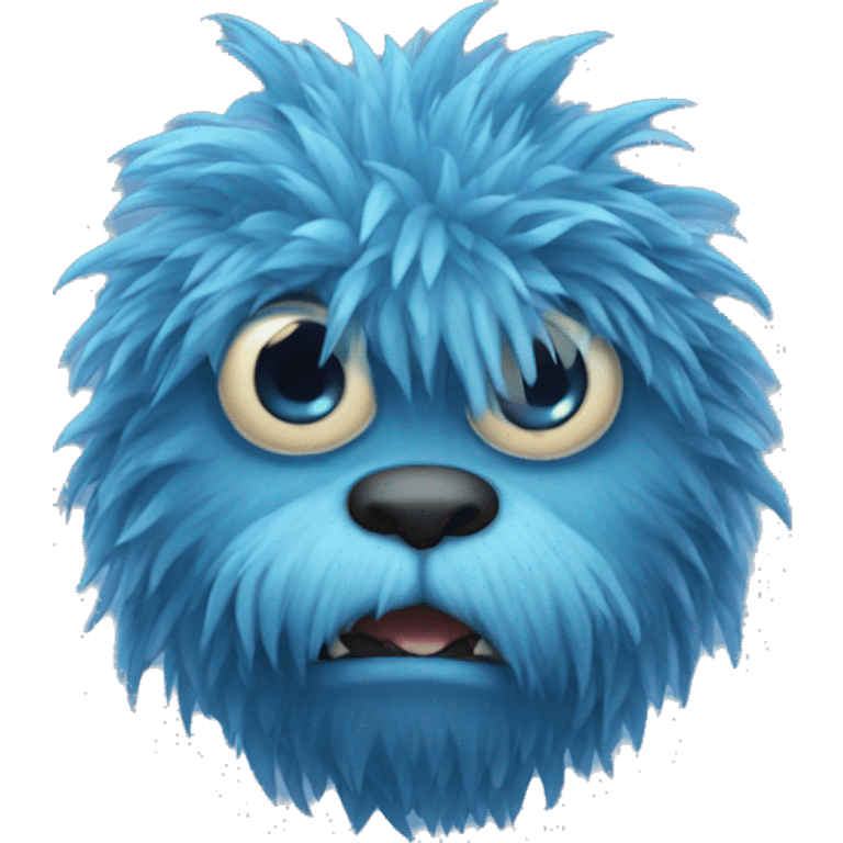 blue monster hairy emoji