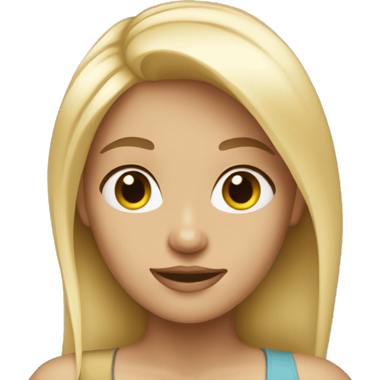 high blonde girl emoji