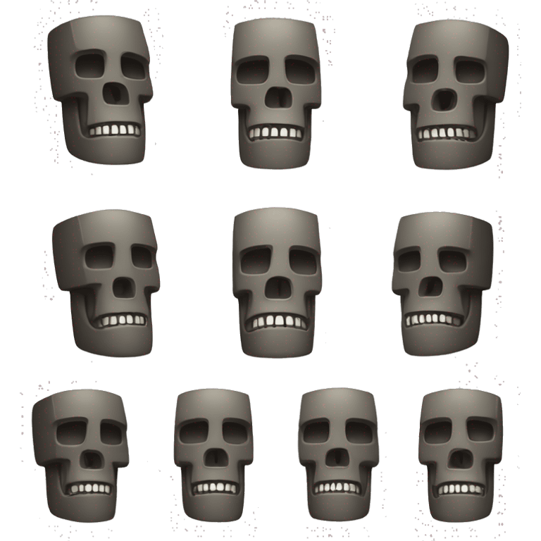 Moai Skull (discord style) emoji