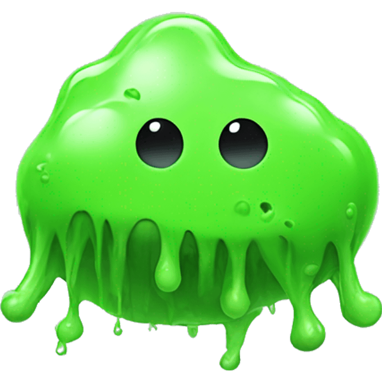 Green slime with radioactivity emoji