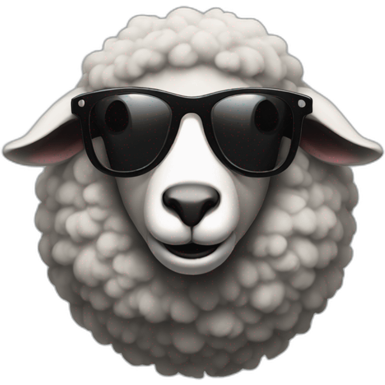 Black sheep with sunglasses  emoji