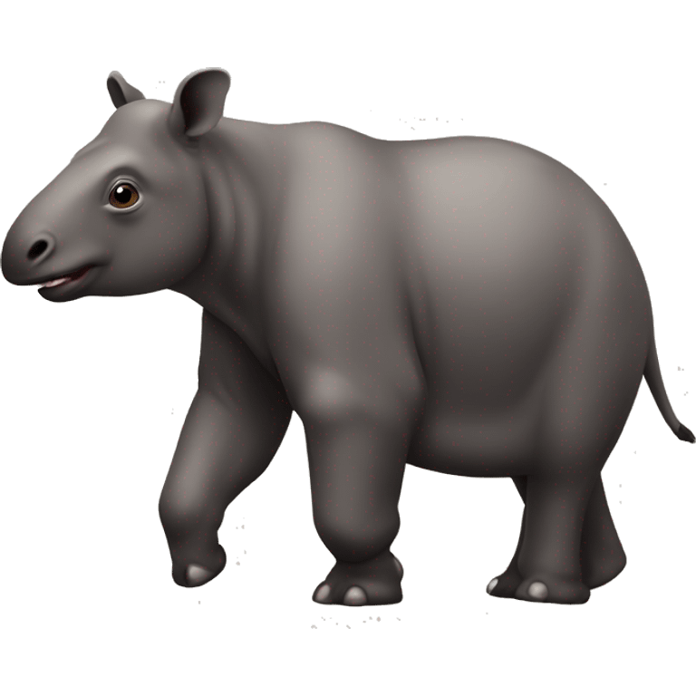 moeritherium walking with baby moeritherium on its back emoji