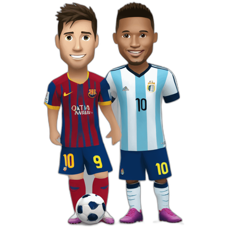 Messi et Ronaldo et neymar emoji