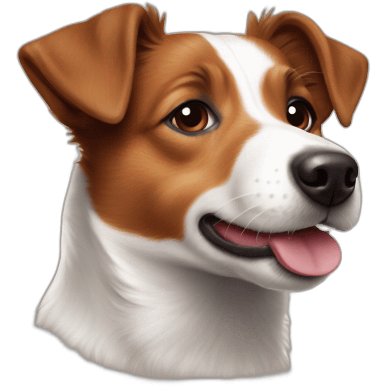 Jack Russell avec un berger australien marron emoji