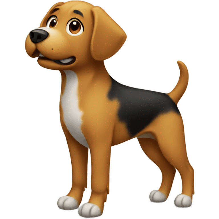 Dog on joy road emoji