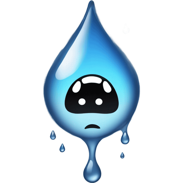 Water drops, but white emoji