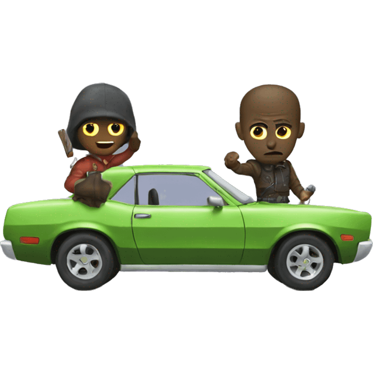 car duel emoji