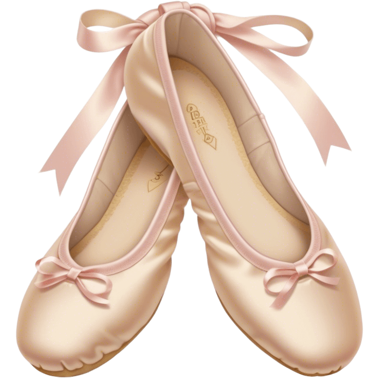 pastel beige ballet shoes emoji