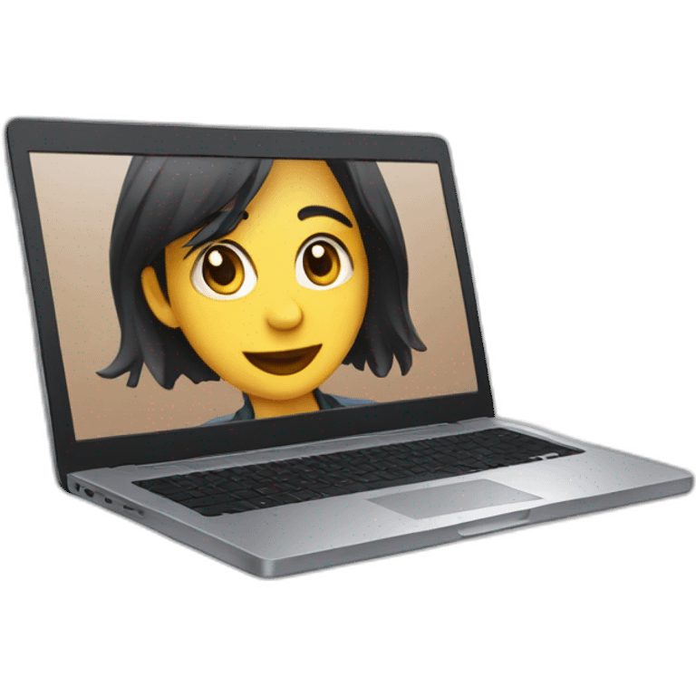 laptop screen video recording emoji