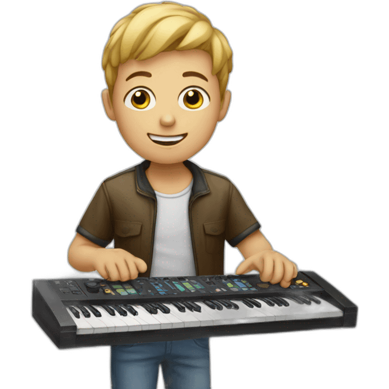 boy play synthesizer emoji