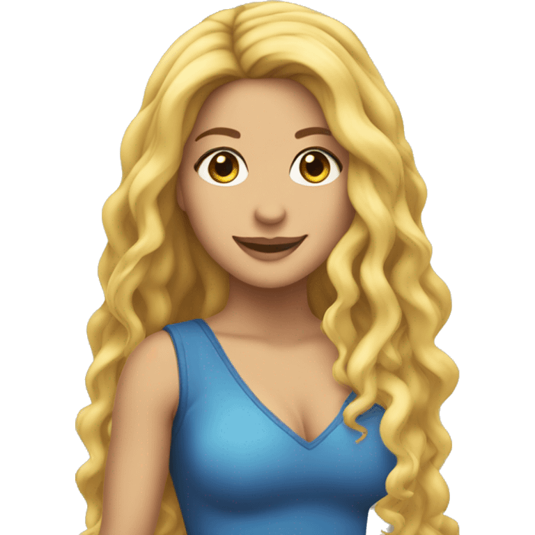 Shakira cheveux châtains emoji