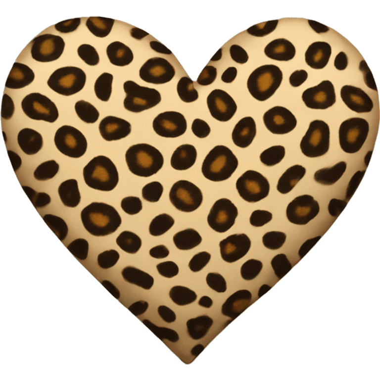 beige leopard heart emoji