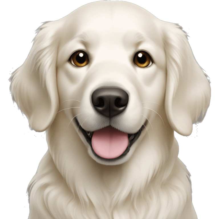 White golden retriever  emoji