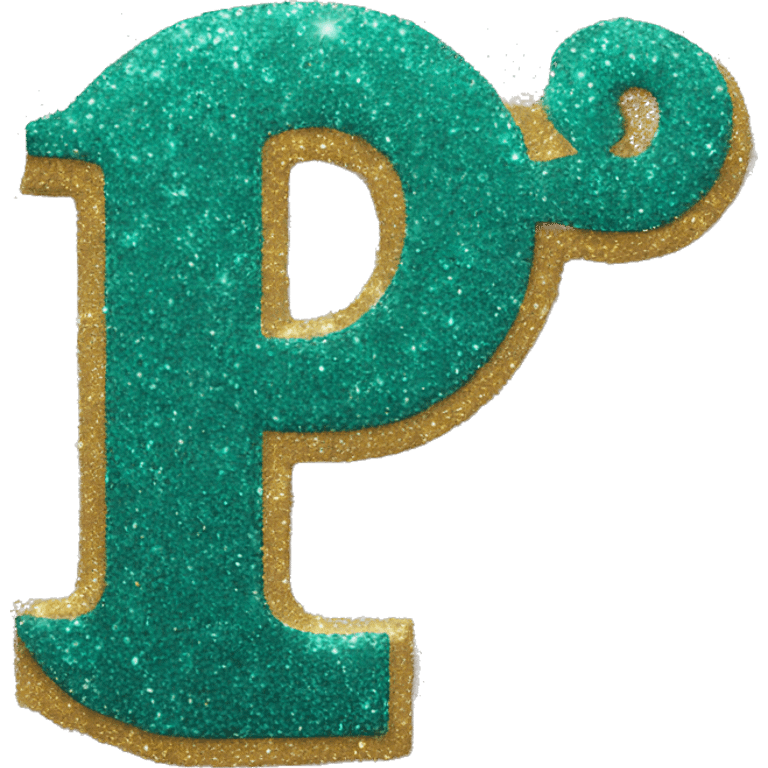 Letter P glitter emoji