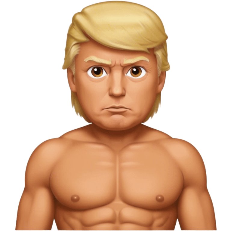 Trump witha six pack emoji