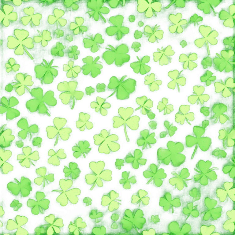 Sparkly 4-leaves clover emoji