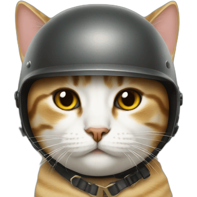 Cat with german helmet emoji