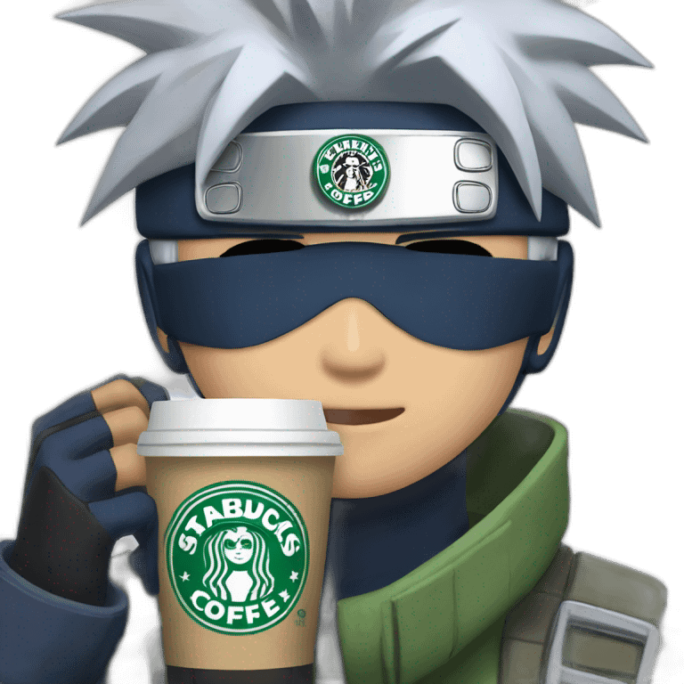 kakashi drinks starbucks emoji