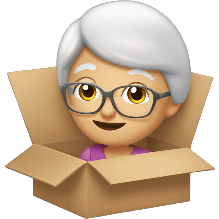 Grandmum in te box emoji