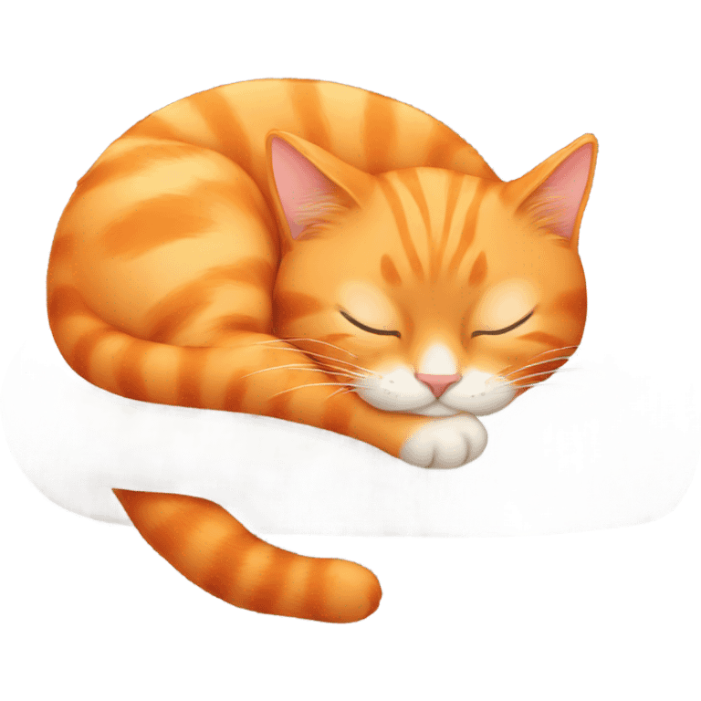 Orange cat sleeping emoji