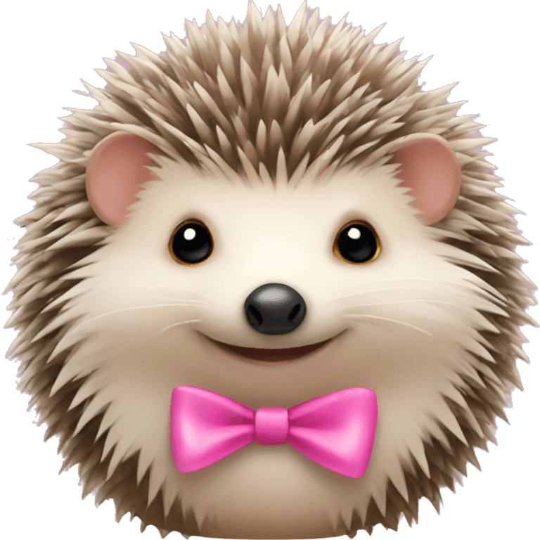 hedgehog with a pink bow emoji