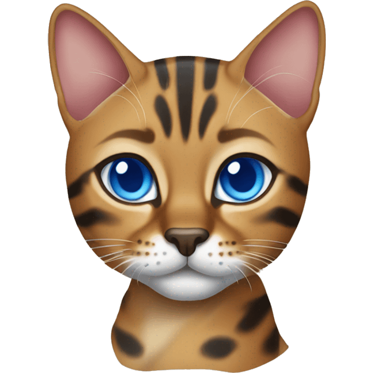 Bengal cat Blue eyes emoji