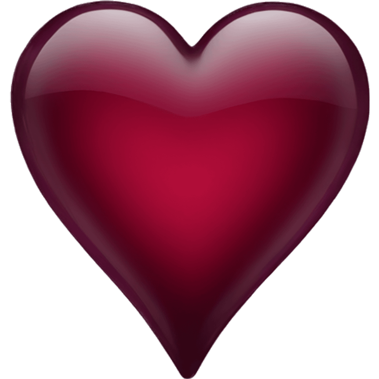 Burgundy glass heart emoji