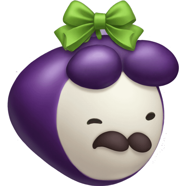 Eggplant with bow 🎀 emoji