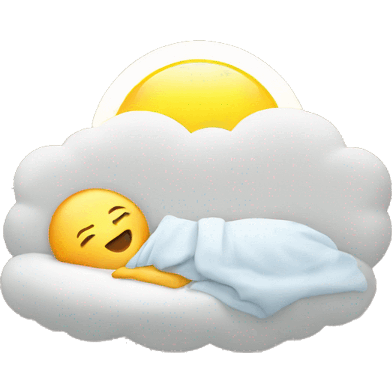 Sleeping face with sun emoji