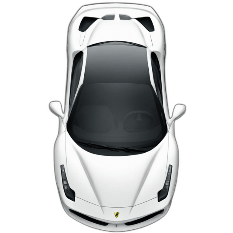 White colour Ferrari open  emoji