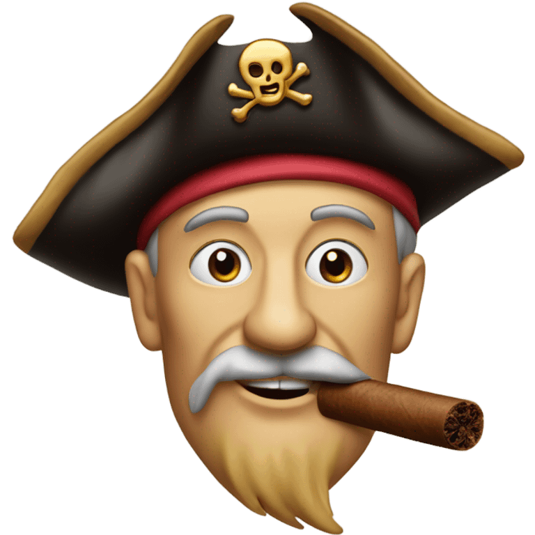 Pirate cigar bourbon  emoji