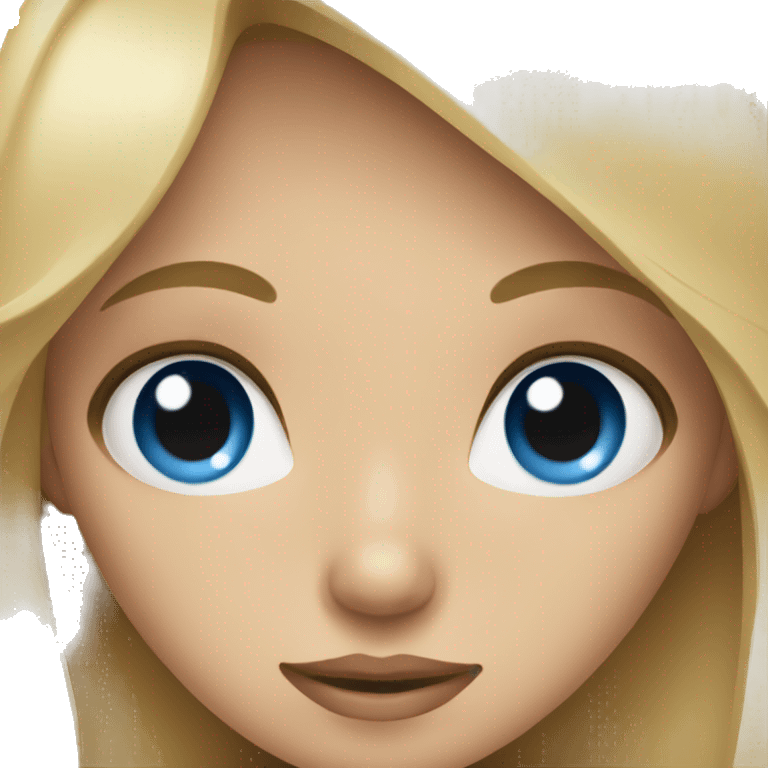 girl with blonde and blue eyes  emoji