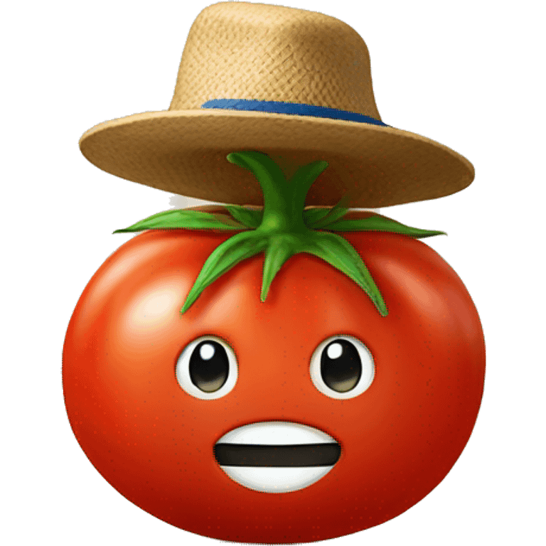 Tomato with a hat emoji