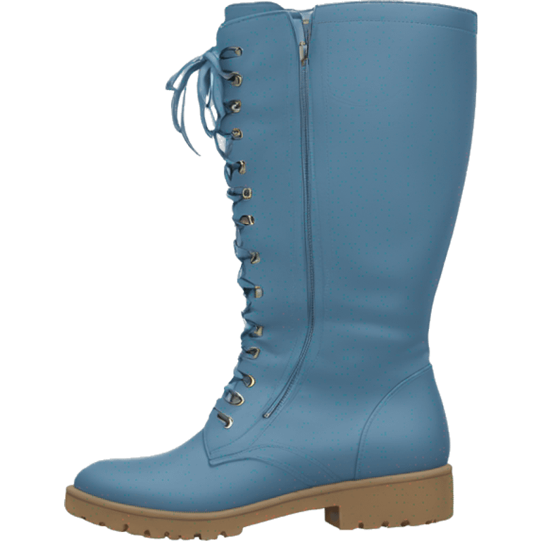 Dust blue knee high boots emoji