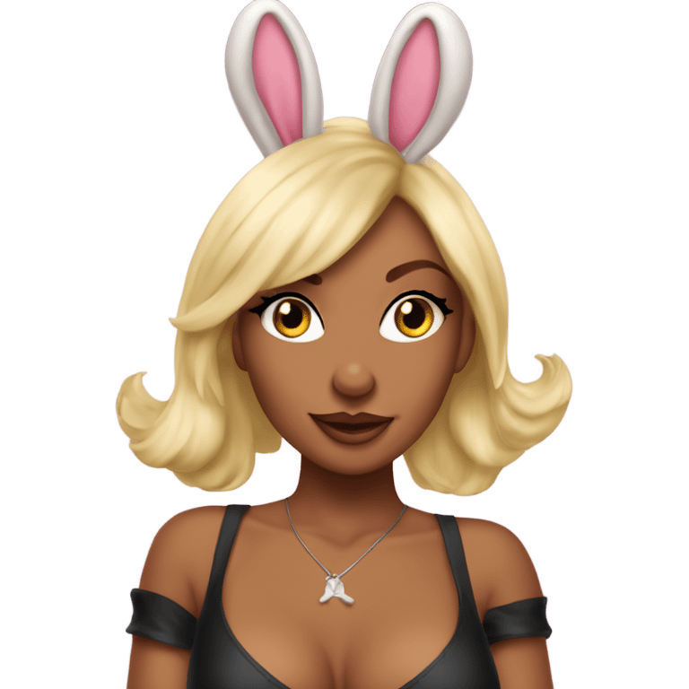 Blonde Go-go dancer Enid Sinclair wearing big floppy bunny ears  emoji